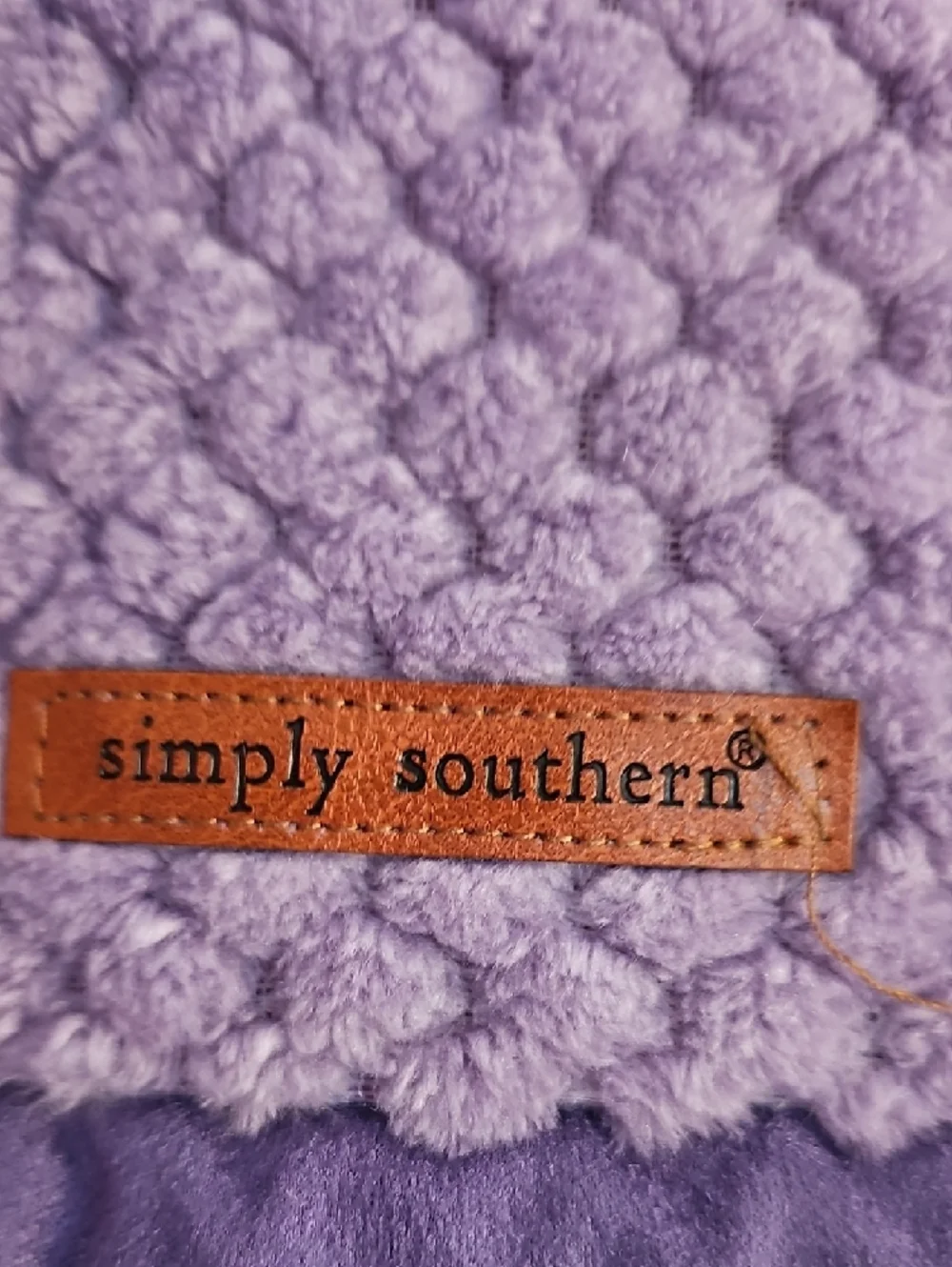 Simply Southern Lavender Sherpa Pullover Jacket - Picture 4 of 5